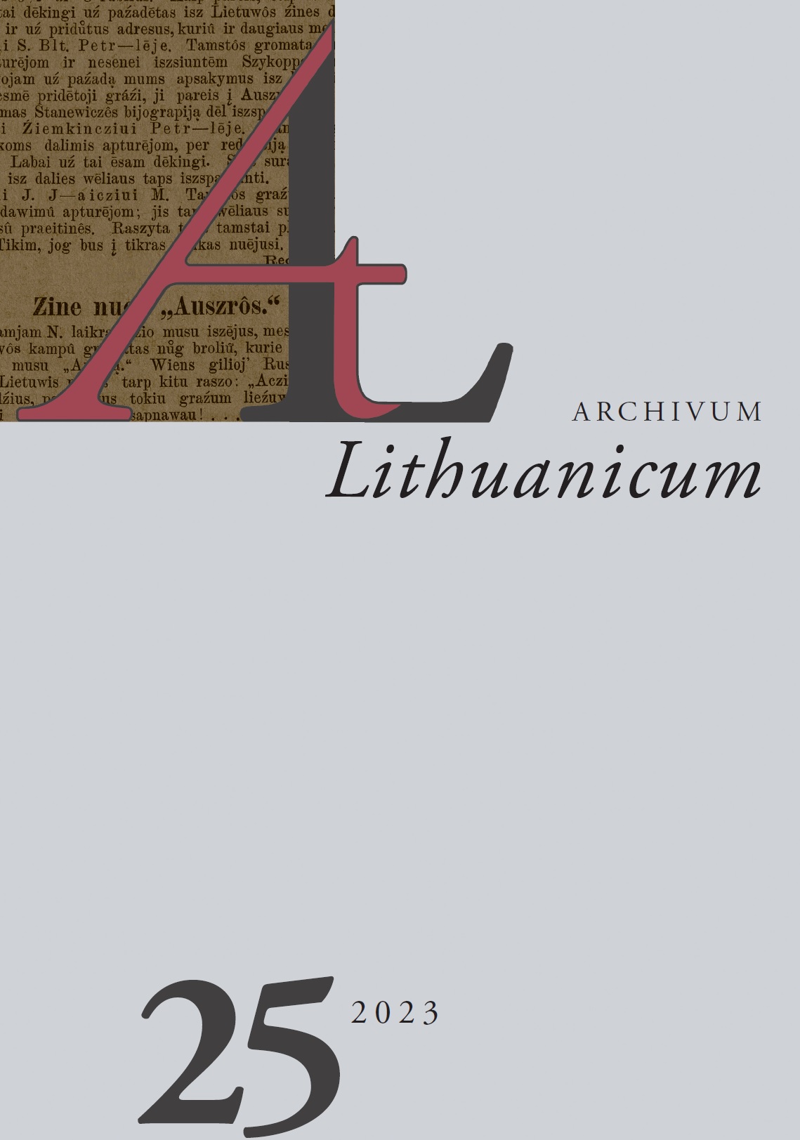Archivum Lithuanicum cover