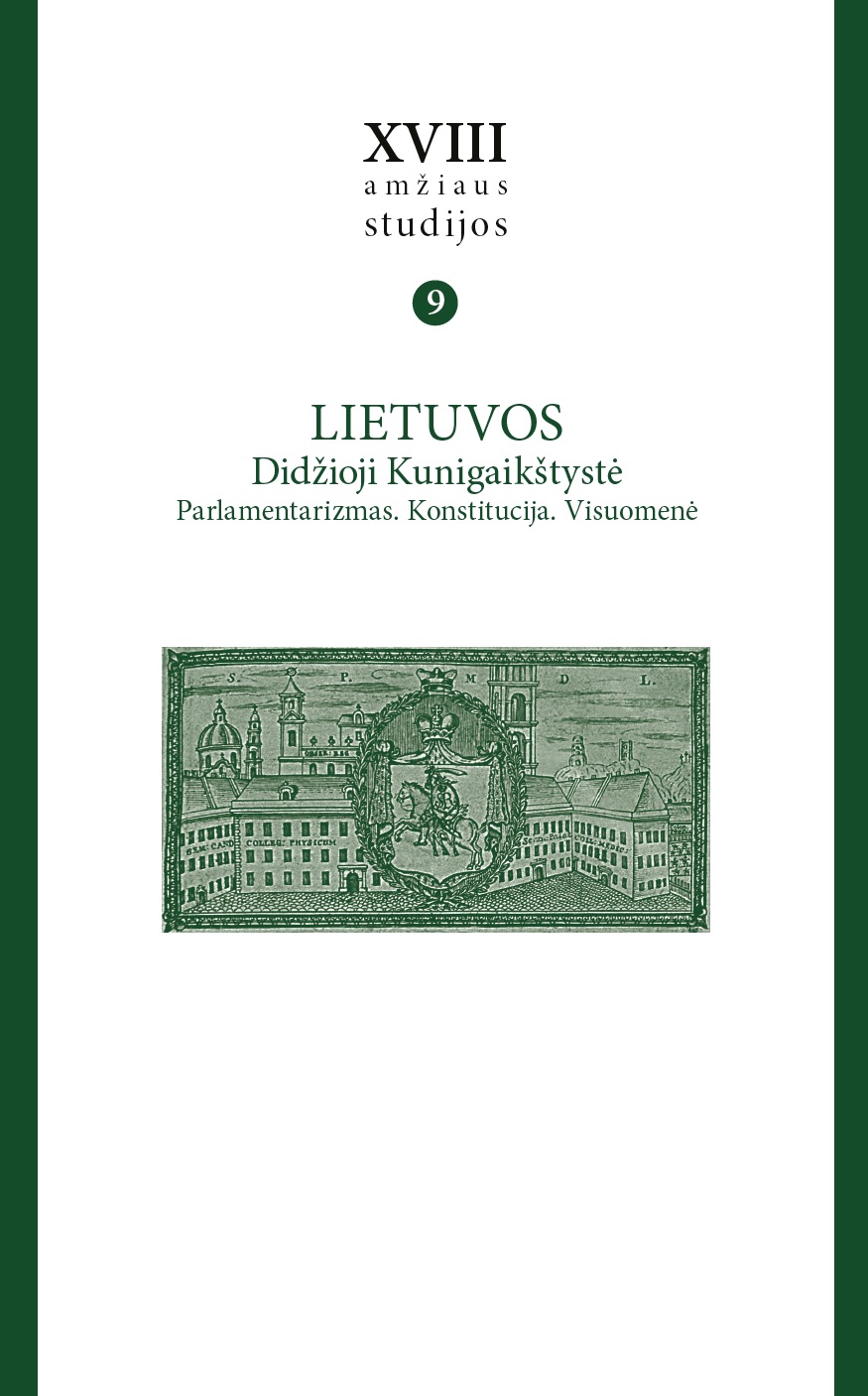 XVIII amžiaus studijos / The Eighteenth Century Studies Cover